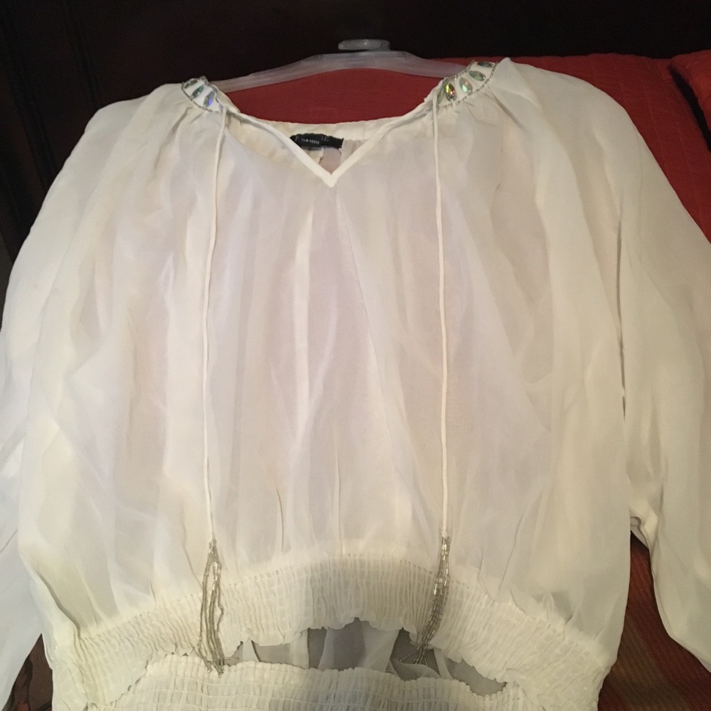 Chiffon embellished top